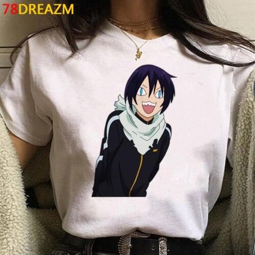 Noragami Yato summer top female harajuku grunge ulzzang japanese kawaii top tees ulzzang harajuku kawaii