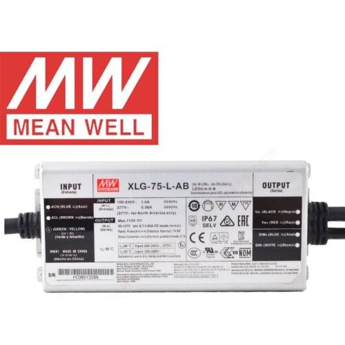 Mean Well XLG-75-L-AB IP67 Metal Case Street/Skyscraper lighting meanwell 3 in 1 dimming 75W Constant Power Mode LED Driver