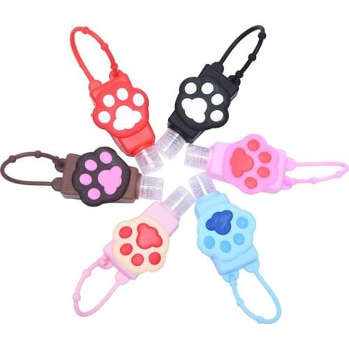 Cute Funny Silicone Mini Hand Sanitizer Holder 1pc Travel Portable Safe Gel Holder Hangable Liquid Soap Dispenser Containers