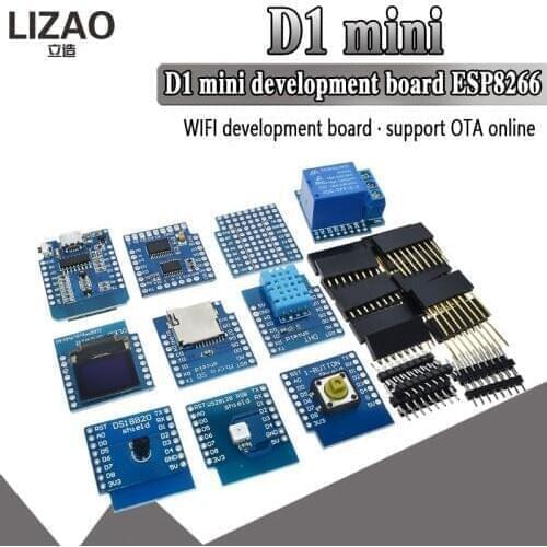 ESP8266 ESP-12 ESP-12F CH340G CH340 V2 USB WeMos D1 Mini WIFI Development Board D1 Mini NodeMCU Lua IOT Board 3.3V With Pins