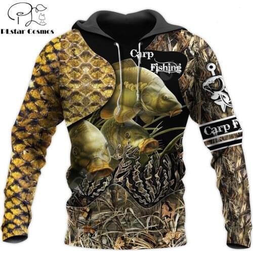 Carp Fishing Pattern 3D All Over Printed Mens Autumn Hoodie Sweatshirt Unisex Streetwear Casual Zip Jacket Pullover KJ613
