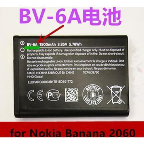 New 1500mAh BV-6A High Quality Battery for Nokia Banana 2060 3060 5250 C5-03 8110 4G Mobile Phone Batteries