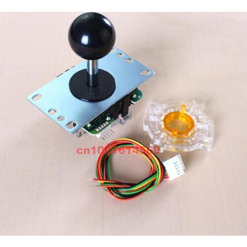 NEW GENUINE SANWA JLF-TP-8YT ARCADE JOYSTICK WITH BLACK BALL TOP HANDEL FREE SHIPPING WITH SANWA GT-Y GATE
