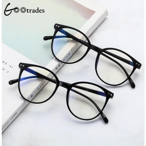 Gootrades Oversized Anti Blue Light Glasses Transparent Frame Lightweight Glasses For Office Computer Goggles Eyes Protection