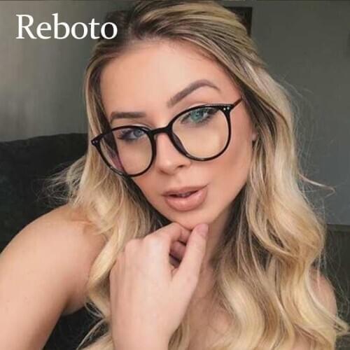 2020 Anti Blue Light glasses frame vintage Womens Eyeglasses fashion Transparent Optical Computer Spectacles Frames Vintage