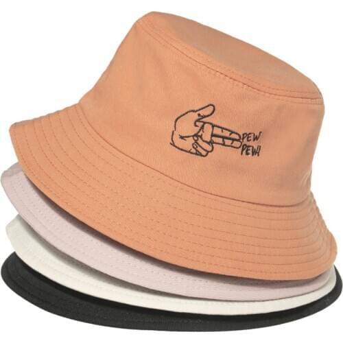 New Shooting gesture Bucket Hat for Men Women PEW PEW! Fisherman Hat Panama Bob Hat Winter Autumn Cool bob Hat