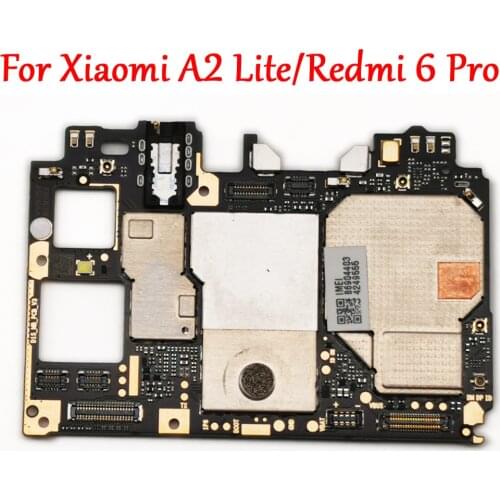 Tested Full Work Original Unlock Motherboard For Xiaomi Redmi 6 Pro Redmi6 Pro/A2 Lite Logic Circuit Board Plate Global Firmware