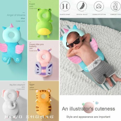 PUDCOCO Cute Newborn Baby Kids Walking Head Protection Protector Safety Harness Pillow Pad Cushion Back Prevent Injured 0-3Y