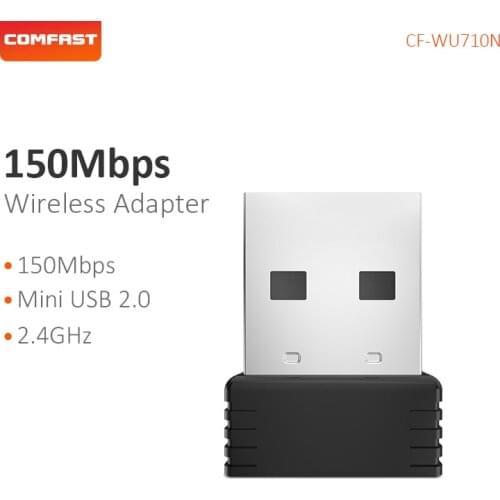 COMFAST Mini Network Card 2.4G USB2.0 WiFi Adapter 150Mbps External Wireless LAN Ethernet Wi-Fi Support Windows CF-WU710N