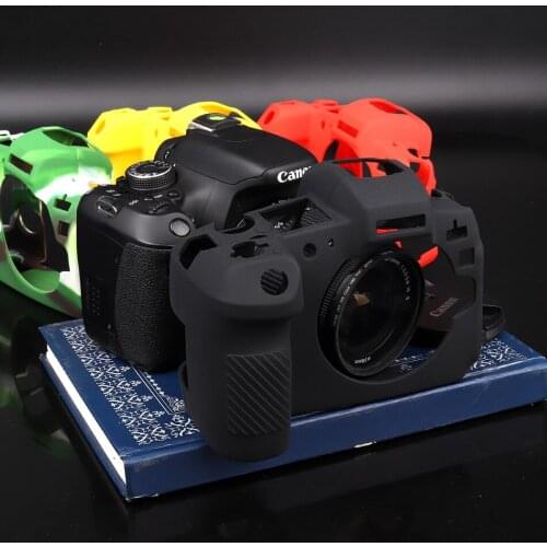 Silicone Camera Cover Soft Rubber Shoulder Camera Bag For Canon EOS R M3 M10 M100 80D 1300D 650D 60D 6D2 5DSR 5D3 6D 5D4 800D