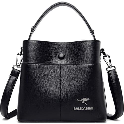 Durable Real Leather Women Casual Tote Fashional Genuine Soft Leather Female Shoulder Bag Business Women Handbag Leather Bag