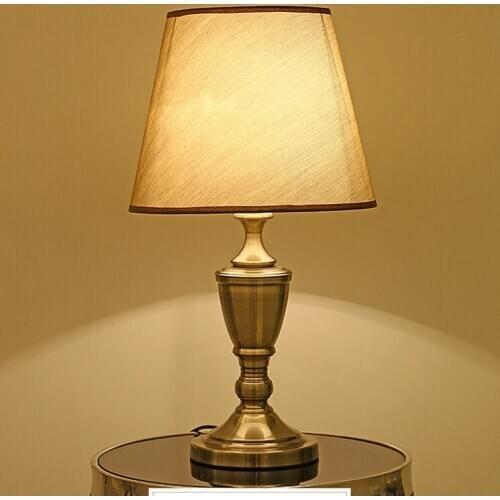 Cloth table light office bedroom bedside light study reading light E27 fabric desk lamp home decor hotel room lighting fixtures