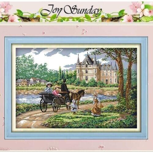 Suburban Scenery Patterns Counted Cross Stitch 11 14CT Cross Stitch Set Wholesale Chinese Cross-stitch Kit Embroidery Needlework