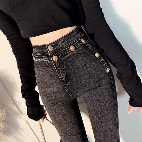 Woman Jeans Pants High Waist Autumn Winter Tight Stretch Pantalones Vaqueros Mujer