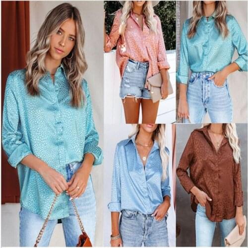 Womens Shirts Spring Autumn Long-Sleeved Shirt Leopard Print Loose Blouse Womens Clothing 2021 Casual Blusas Femme Y2k Tops