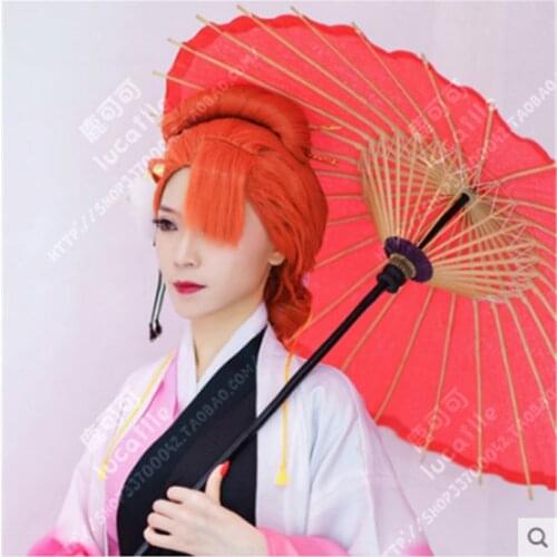 Styled Bungou Stray Dogs Ozaki Akabaci Cosplay Orange Wig Hair Cap Anime