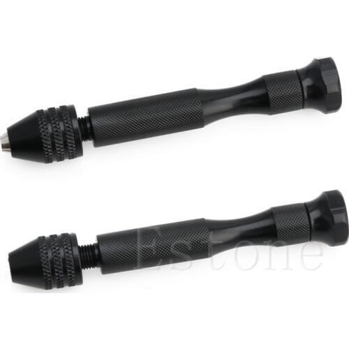 0.3-3.2mm Mini Manual Aluminum Hand Drill Chuck Twsit Micro Drill Bit Tool
