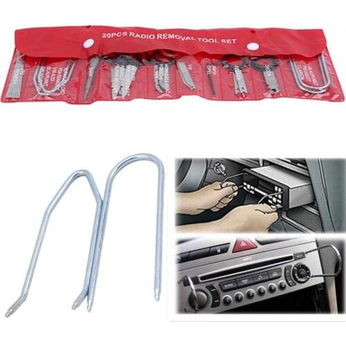 20 Pieces/kits Professional Automotive Interior Audio Stereo Car CD Player Radio Removal Keys Tool Set