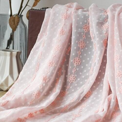2021 Newest Bubble Chiffion Cloth Lace Embroidered Womens Summer Chiffion Cloth Fabric