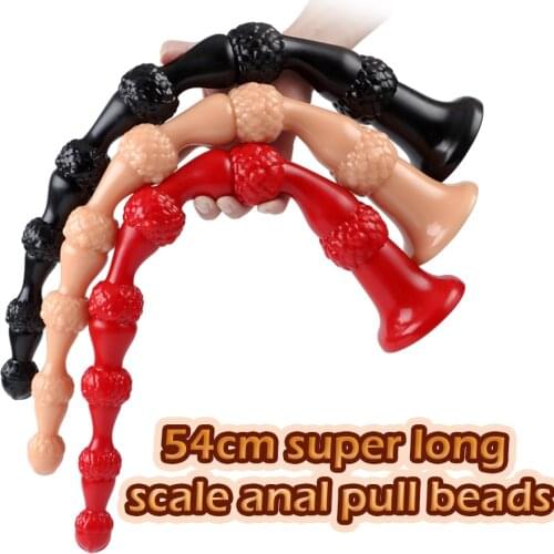 54cm Anus beads anal balls g spot Super Long anal plug prostata massage Anus Dilator Dildo sex toys for woman men gay Butt Plug