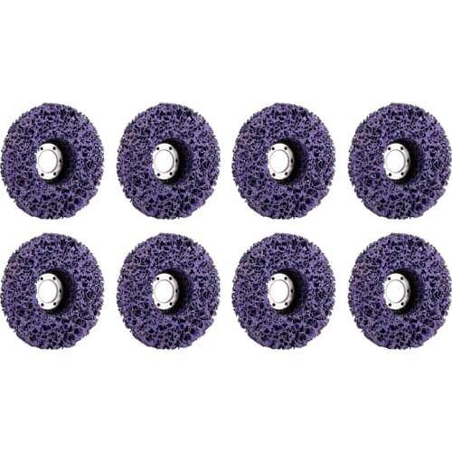 TOP 8Pcs 125Mm Poly Strip Disc Abrasive Wheel Paint Rust Remover Clean Grinding Wheels for Durable Angle Grinder