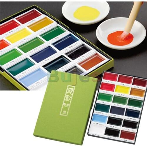 Kuretake GANSAI TAMBI Watercolor Paints, New 48 Colors,Handcrafted, Professional-Quality Pigment Inks for Artists and Crafters