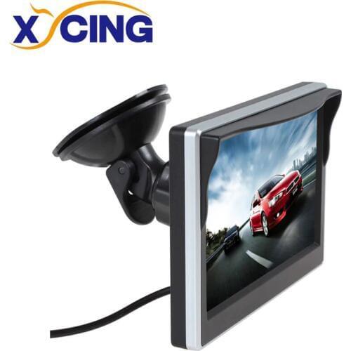 XYCING 5 Inch TFT LCD 800*480 Digital Monitor Car Rear View Monitor HD Screen Sun-Shade Car Monitor with Suction Cup Holder