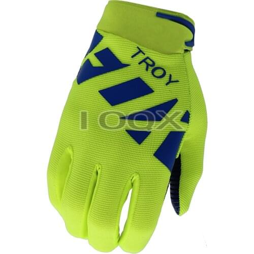 Free Shipping Troy Fox Fluorescent Green Raner Gel MX DH Gloves Motocross Off-Road Bicycle Dirtbike Racing MTB
