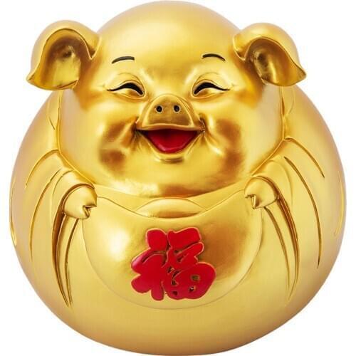 Large Capacity Golden Piggy Bank Creative Birthday Gift Cute Children Piggy Bank Boy Pig Small Objet Decoration Maison GG50cq