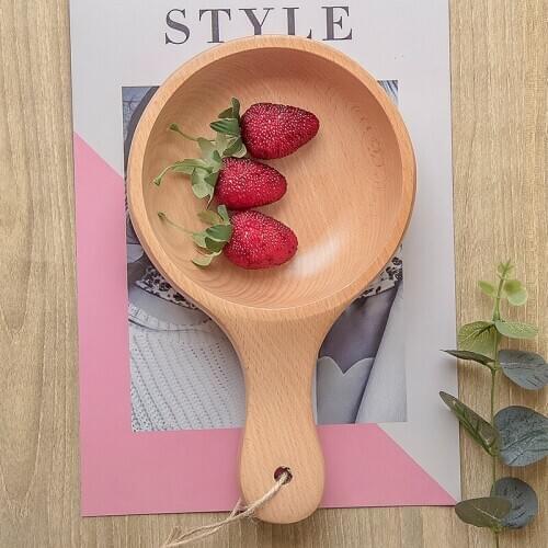 Beech Long Handle Salad Fruit Bowls Ramen Western pickle bowl tableware solid noodles bowl manufacturers wholesale mixing bowl