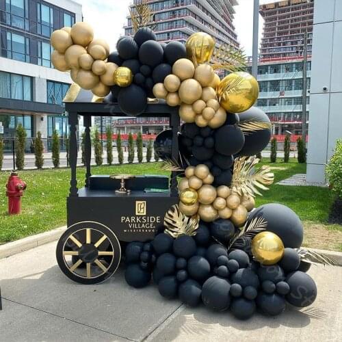 Globos Baby Shower Decorations Black Gold Balloon Garland Arch Kit Latex Girl Balloon Wedding Party Decoration Dinosaur Party