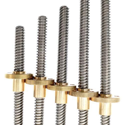 Lead Screw T8 350mm Linear Guide 3D Printers Parts helical pitch 2mm 4mm 8mm 10mm 12mm Trapezoidal Screws with nut