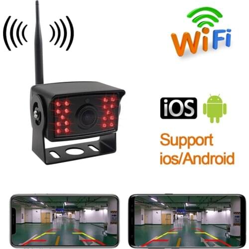 WIFI Reversing Camera Dash Cam 28 IR Night Vision Car Rear View System Waterproof Vehicle Cameras for iPhone and Android
