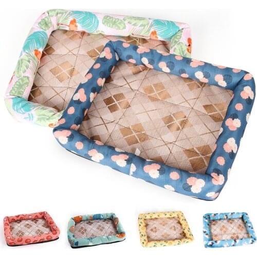 Summer Pet Dog Ice Silk Litter Cat Mat Strawberry Cat Litter Ice Mat Ice Silk Teddy Summer Cooling Mat Litter Dog Mat