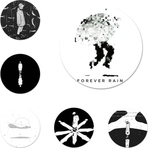 KPOP RM Mono Icons Pins Badge Decoration Brooches Metal Badges For Clothes Backpack Decoration 58mm