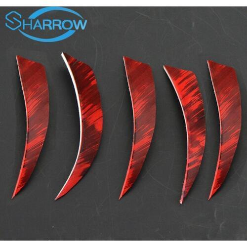 30/50pcs Archery Shooting Vanes 4inch Blood Red Feathers 4inch Natural Turkey Fletching Natural Vanes for Hunting DIY Arrows
