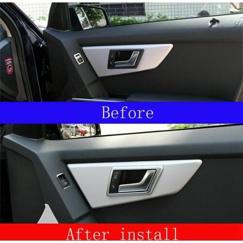 Interior Door Handle Cover Trim Strip Door Bowl Handle Panel for Mercedes Benz GLK X204 200 260 2009-15 Car Styling