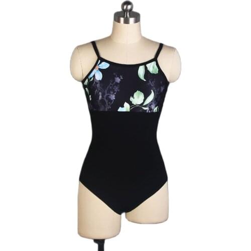 New Cotton Lyrca ballet leotard with floral printed dancewear adult ballet wear women dancewear Ballet Leotard