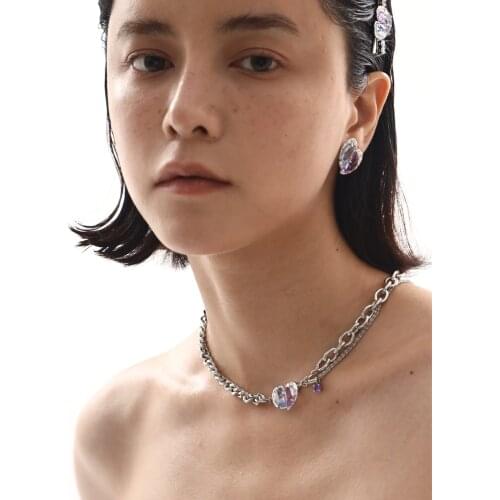 Timeless Wonder Shiny Zirconia Heart Chains Necklace Women Designer Jewelry Set Punk Ins Party Kpop Runway Gothic Emo Gift 1448