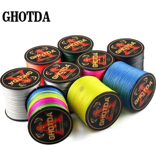 GHOTDA PE Braided Fishing Line 300m Multifilament Wire 4 Strands 8 Strands Weaves Threads for Carp Fishing