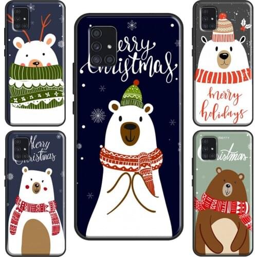 Merry Christmas Polar Beer Case For Samsung A32 A12 A42 A52 A72 A21S A20e A11 A31 A51 A71 A10 A20S A30 A40 A50 A70