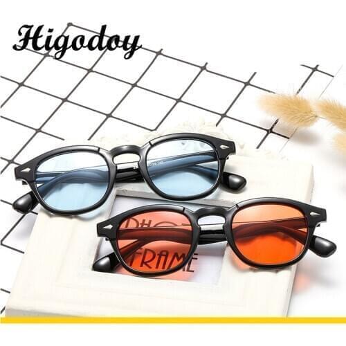 Higodoy Retro Sunglasses Women Mens Luxury Brand Round Sunglasses Plastic Vintage Ocean Pieces Goggle Uv400 Mirror Oculos Gafas