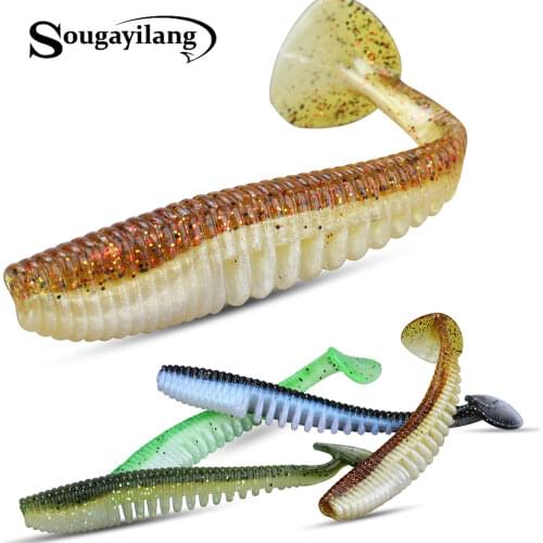 Sougayilang New Fishing Lure 3pcs / lot Lifelike Soft Rubber Bait 10.7g 130mm Saltwater/Freshwater Fishing Lure
