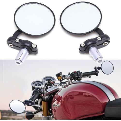 7/8'' 22mm Universal Motorcycle Rearview Mirrors Handlebar Rear View Motorbike Side Rearview Mirrors