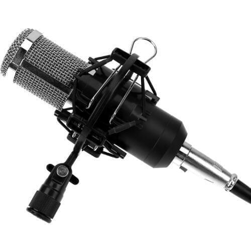 Universal Mic Microphone Holder Stand Shock Mount Clip Holder Recording Bracket for 43-55mm Large Diaphragm Microphone Black