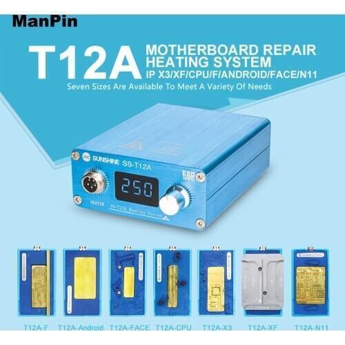 SS-T12A Desoldering Heating Station for iPhone X XS XR 11Pro Max Mainboard CPU IC Chips Layering Glue Remove Phone Repair Tools