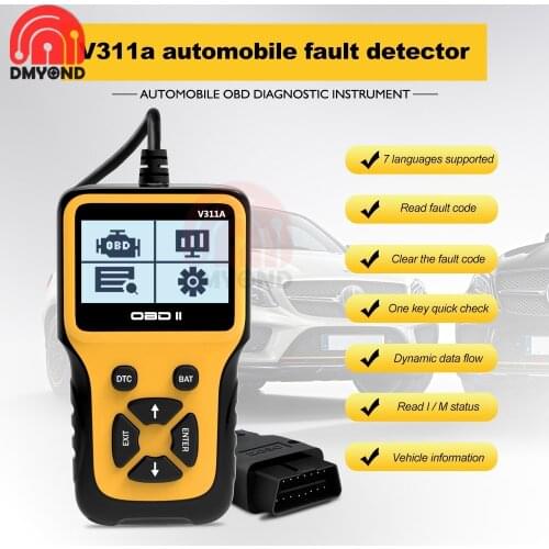 V311A OBD II Code Reader Scanner OBD Car Diagnostic Tool Battery Voltage Detection Tool Automotive Engine Light Check Diagnostic
