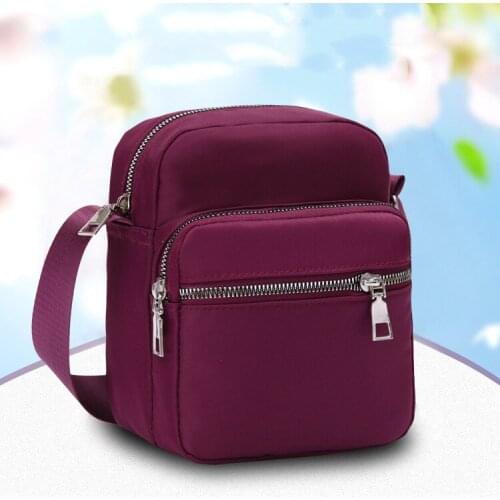 Waterproof Nylon Crossbody Bags Casual Simple Solid Handbags Women Bags Mobile Phone Bag Tote Shoulder Bag Purses and Handbags