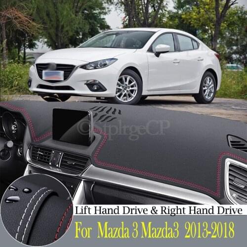 High-quality leather instrument panel protection pad and light-proof pad for Mazda3 BM BN 2013-18 Axela car styling accessories