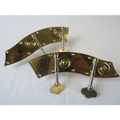 High Grade double bass white flower machine head pegs 4/4&3/4,unite style